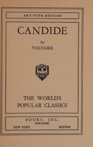 Voltaire: Candide - Art Type Edition of the World's Popular Classics (1965, Books Inc)