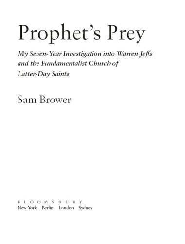 Sam Brower: Prophet's prey (EBook, 2011, Bloomsbury Pub Plc USA)